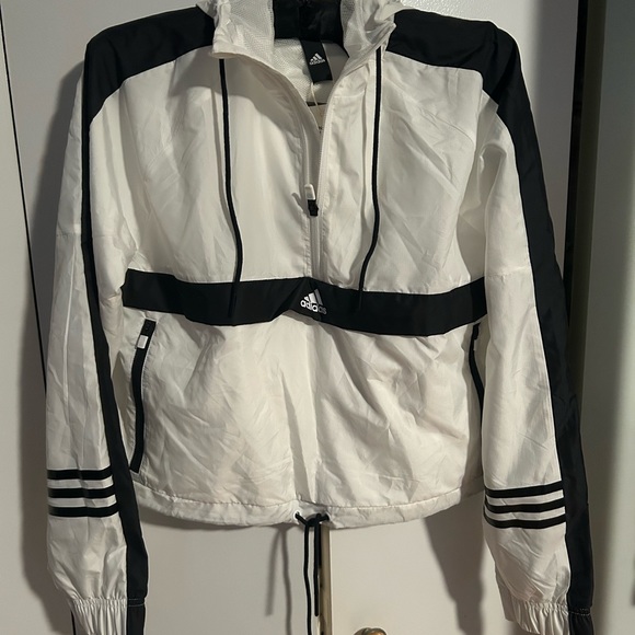 NWT women’s small Adidas quarter zip windbreaker jacket - Picture 1 of 6